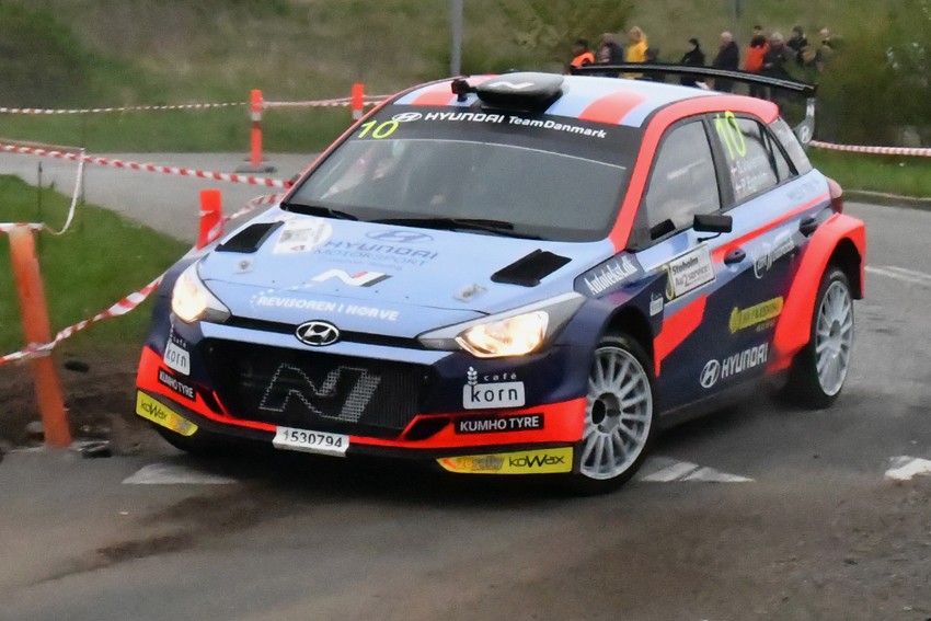 Simon Vallentin fra Svinninge er i en Hyundai i20 blandt topkandidaterne i Dansk Super Rally 2021
(Foto: Morten Dam - autoMOTIV/specialpress)